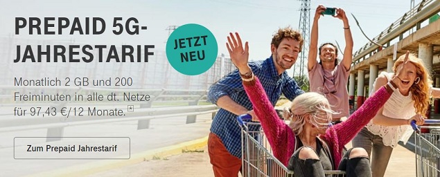 Telekom 5G Prepaid Jahrestarif